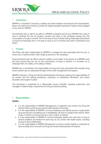 Drug and Alcohol Policy